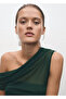 Asymmetrical Neckline Translucent Top - 6
