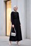 Jacket Detailed Glitter Brooch Dress - Black - 4