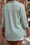 Women's Oversize Long Shirt Water Green 1001 - 3