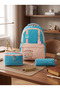Set of 3 Children's Primary School Bags with Pen Holder and Lunch Bag Backpack Rlx-1912