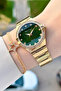 Dial Green Strap Gold Color 32 mm Women's Wristwatch