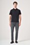 Black Polo Collar Short Sleeve Relaxed Fit Flexible Non-Fraying Collar Technology T-Shirt 1011260176 - 3