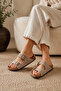 Double Buckle Unisex Slippers Cork Sole Non-Slip Daily Comfortable Summer Slippers - 2