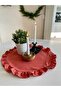 Aura Tile Round Ruffled American Service Decorative Coverlet Set of 2 - 2