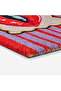 Red Coconut Fiber Lips Door Mat 45X1.5X75 cm - 3