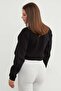 3 Thread Crop Sweatshirt with Heart Accessories - 8