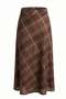 Women's Plaid High Waist Skirt - 6