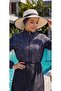 Full Coverage Feeling Beachwear Swim Hijab Swimsuit with Bonnet and Bag Gift, Adjustable Waist with Elastic
