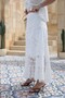 Ecru Lace Detail Long Skirt M38570 - 2