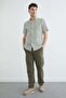 Elastic Waist Muslin Fabric Trousers