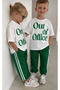 My Little One's Cicileri Out of Office Printed Girls' Tracksuit Set - Green - 2