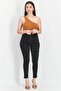 Women Skinny Fit Plain Stretchable Jeans, Black - 3