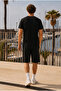 Men's Trend Crew Neck Comfortable Basic Black T-Shirt - 6
