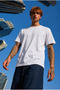 Men's Regular Fit 100% Cotton White Summer T-Shirt - 3