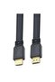 Hk-25508 Plastic Flat Black 1.5 Meter Flat Flat Gold Tipped HDMI Cable Tv Audio and Video K - 4