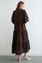 Fullamodest Half Buttoned High Collar Muslin Dress - 8