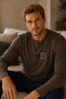 Cotton Long Sleeve Men's Pajama Set - 2