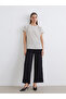 Original Oval Collar Textured Blouse - 3