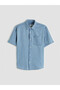 Xside Indigo Loose Fit Men's Jean Shirt - 5