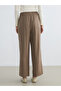 Lcw grace brown elastic waist textured women's pants - 5
