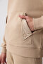 Beige Quilted Detail Marita Sweatshirt - Saude Collection - 4