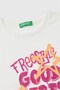 Girls' Sequin Printed Benetton Long T-Shirt Gkb1035 - 2