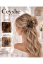 Pinterest 2-Piece Wavy Imported Shiny Dark Gray Silver Plated Thick Metal Buckle Snap Hair Clip - 2