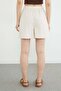 Elastic Waist Tied Gabardine Shorts - 8