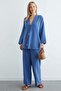 Linen Kimono with Tie Front, 2 Piece Set - 5