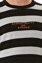 Striped Text Embroidered Boy's T-Shirt - 6