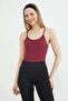 Ribbed Rope Strap Covered Snap Fastener Bodysuit - 2