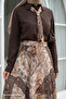 Modal Brown Yoryo Set with Scarf - 2