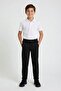 Black Double Legged Waist-Tied Boys' Fabric Trousers 22677