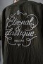 Men's Eternal Embroidered Long Sleeve Linen Oversized Shirt Khaki - 5
