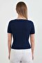 Ribbed Tie-Up Knitwear Blouse - 4