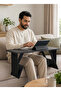Foldable Laptop Desk Stand Portable Computer Table for Bed & Sofa Adjustable Laptop Tablet Holder with Storage Design Black - 7
