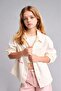 Regular Fit Gabardine Long Sleeve Ecru Shirt Girls H8880A826Au - 3