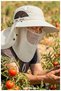 Unisex Safari Hat with Breathable Mask for Farming, Camping, and Fishing