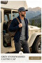 Unisex Vintage Washed Castro Hat - Distressed Military Style Cap - 4