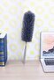 140 cm Telescopic Extendable Microfiber Soft Head Gray Dusting Brush with Tassel - 6