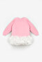 Pink Girl's Dress with Ruffled Hem - Alix - 5