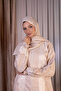 Prayer Dress Oversized Zippered Woven Fabric Crew Neck - 5