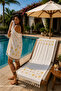 Cotton Muslin Peshtamal Beach Towel with Patterned Tassels, Lightweight and Quick-Drying Peshtamal - 3