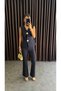 Women's Gold Buttoned Vest Pants Suit - 4