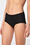 Women's Laser Cut Cotton High Waist Panties 911/Black - 2