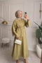 Liora Button Accessory Blouse-Waist Elastic Skirt Modest Design Women's Set - 4