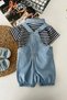Miniğimin Cicileri 03 Striped Baby Boy Denim Overalls - Blue - 2