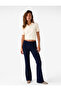 Ribbed Detailed Striped Spanish Style Trousers - 4
