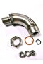 Silver Stainless Steel Exhaust Catalytic Converter M18X1.5 J-Style O2 Oxygen Sensor Defouler Restric - 7