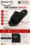 Size 36 Unisex Reflexology Relaxing, Acupuncture Massage Slippers Anti Bacterial Leather Black